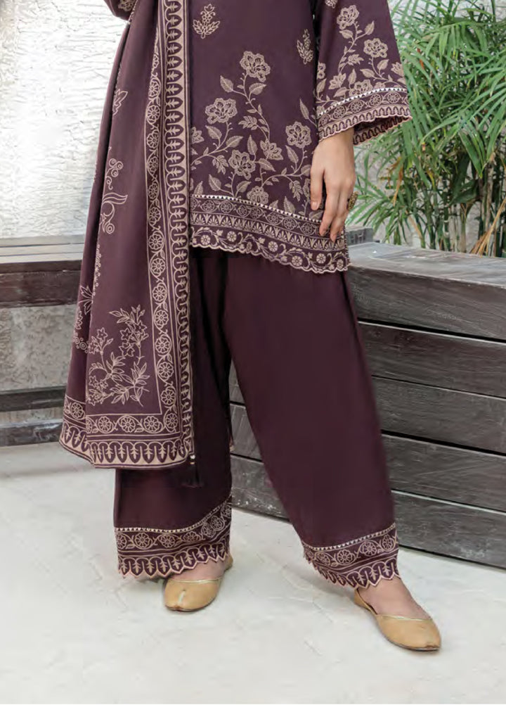 Lakhany Printed Pashmina Suits Unstitched 3 Piece LSM25LP LG-SG-0035-A - Winter Collection