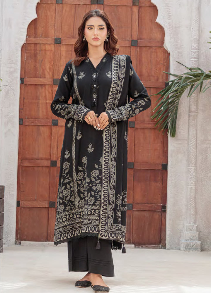 Lakhany Printed Pashmina Suits Unstitched 3 Piece LSM25LP LG-SG-0035-C - Winter Collection