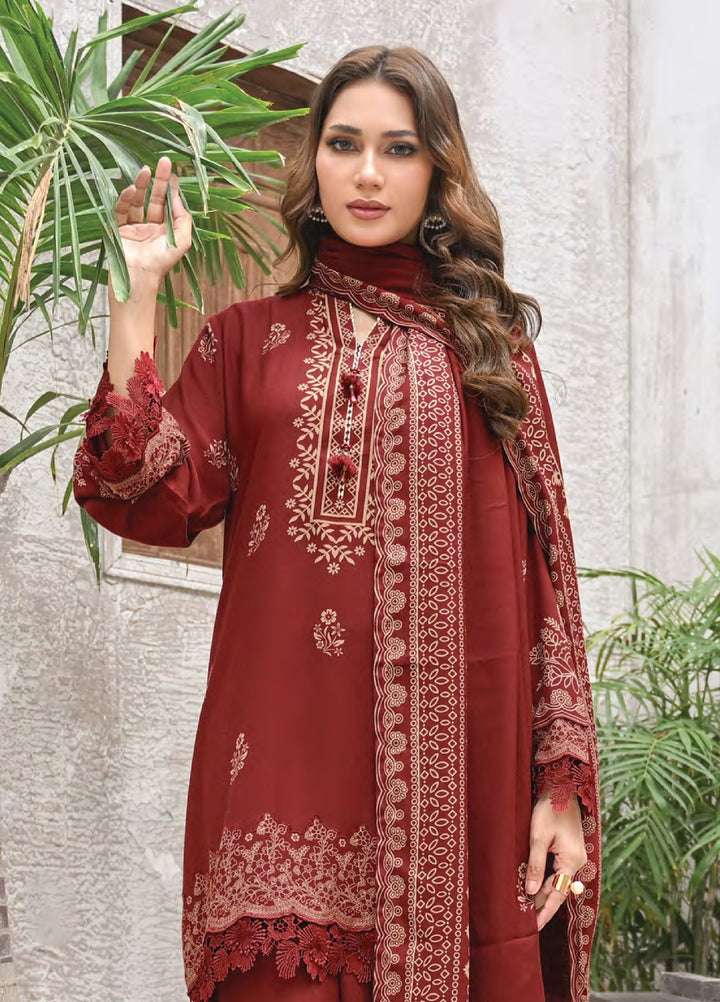 Lakhany Printed Pashmina Suits Unstitched 3 Piece LSM25LP LG-RK-0082-A - Winter Collection