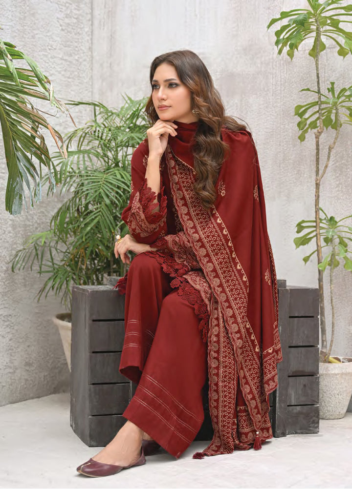 Lakhany Printed Pashmina Suits Unstitched 3 Piece LSM25LP LG-RK-0082-A - Winter Collection