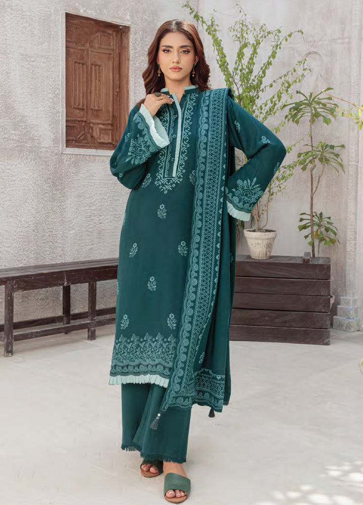 Lakhany Printed Pashmina Suits Unstitched 3 Piece LSM25LP LG-RK-0082-C - Winter Collection