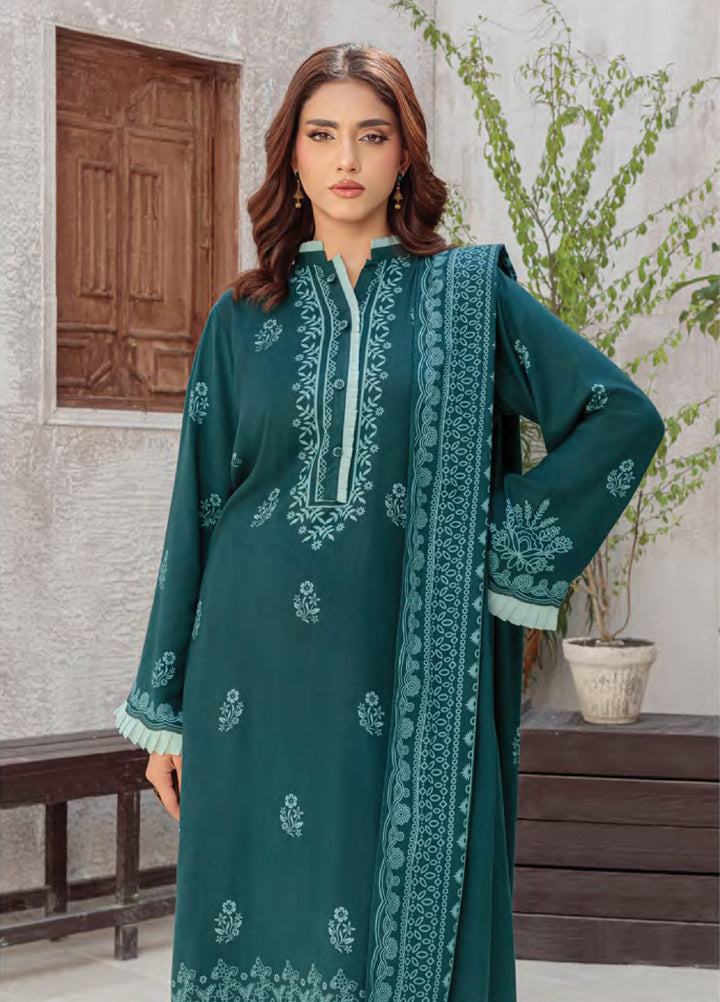 Lakhany Printed Pashmina Suits Unstitched 3 Piece LSM25LP LG-RK-0082-C - Winter Collection