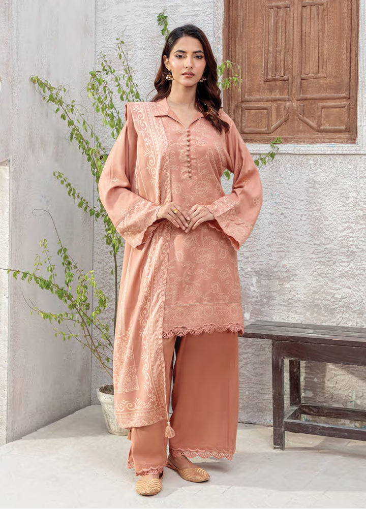 Lakhany Printed Pashmina Suits Unstitched 3 Piece LSM25LP LG-RK-0091-A - Winter Collection