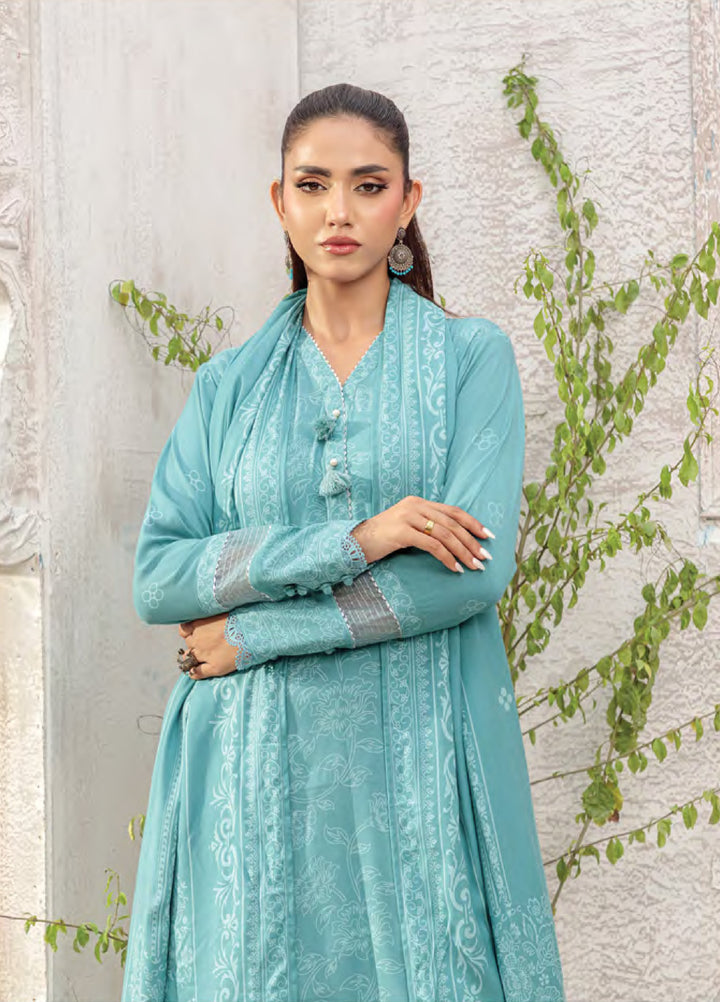 Lakhany Printed Pashmina Suits Unstitched 3 Piece LSM25LP LG-RK-0091-B - Winter Collection