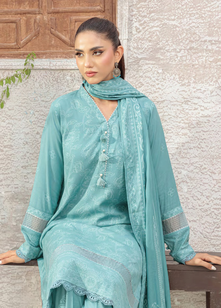 Lakhany Printed Pashmina Suits Unstitched 3 Piece LSM25LP LG-RK-0091-B - Winter Collection