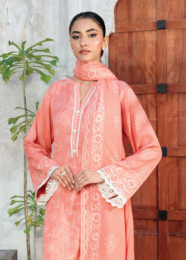 Lakhany Printed Pashmina Suits Unstitched 3 Piece LSM25LP LG-IZ-0511-B - Winter Collection