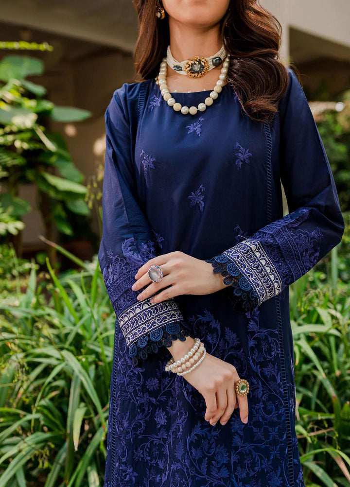 Naayas Pret Embroidered Lawn 3 Piece Suit NS23G Blueisaa