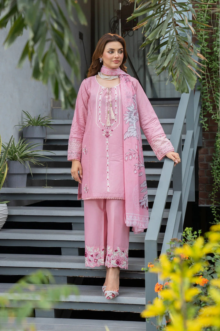 Solid Story by Panache Pret Solids Lawn 3 Piece Rosewood