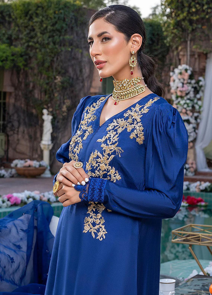 Azure Pret Embroidered Silk 3 Piece Dress Gladiolus GD296