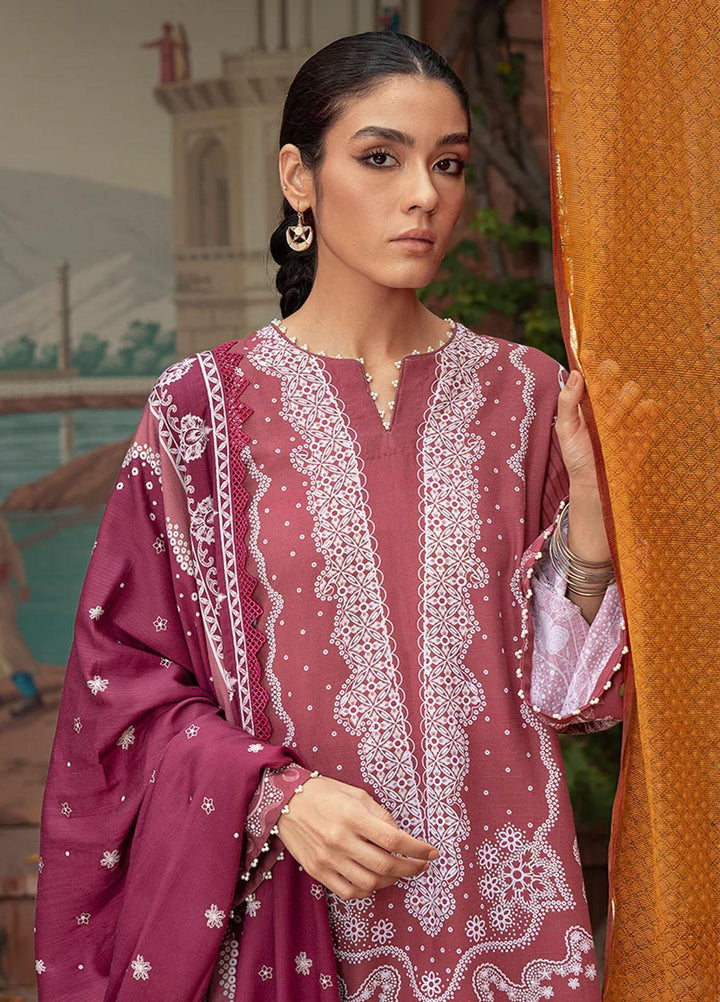 Cross Stitch Embroidered Khaddar Suits Unstitched 3 Piece CS22W 07 Coral Rise - Winter Collection