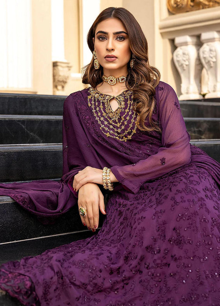 Azure Pret Embroidered Chiffon 3 Piece Dress Charoite CH260