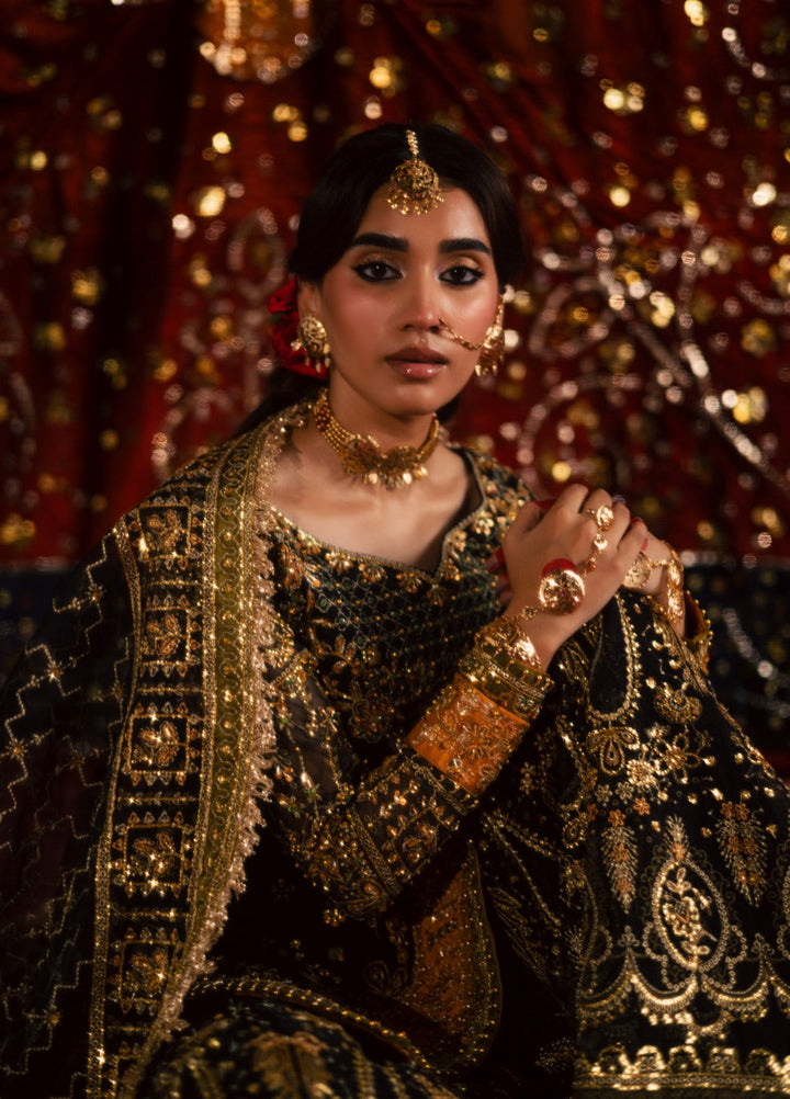 Jhil Mil by Maria Osama Khan Embroidered Organza Suits Unstitched 3 Piece MOK25JM Surmayi - Wedding Collection