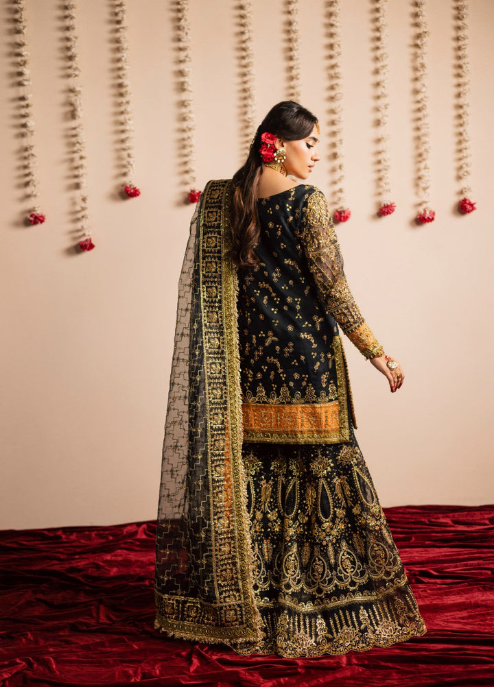 Jhil Mil by Maria Osama Khan Embroidered Organza Suits Unstitched 3 Piece MOK25JM Surmayi - Wedding Collection