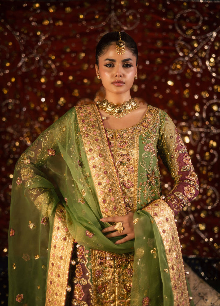 Jhil Mil by Maria Osama Khan Embroidered Organza Suits Unstitched 3 Piece MOK25JM Shabnum - Wedding Collection