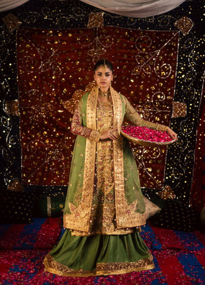Jhil Mil by Maria Osama Khan Embroidered Organza Suits Unstitched 3 Piece MOK25JM Shabnum - Wedding Collection