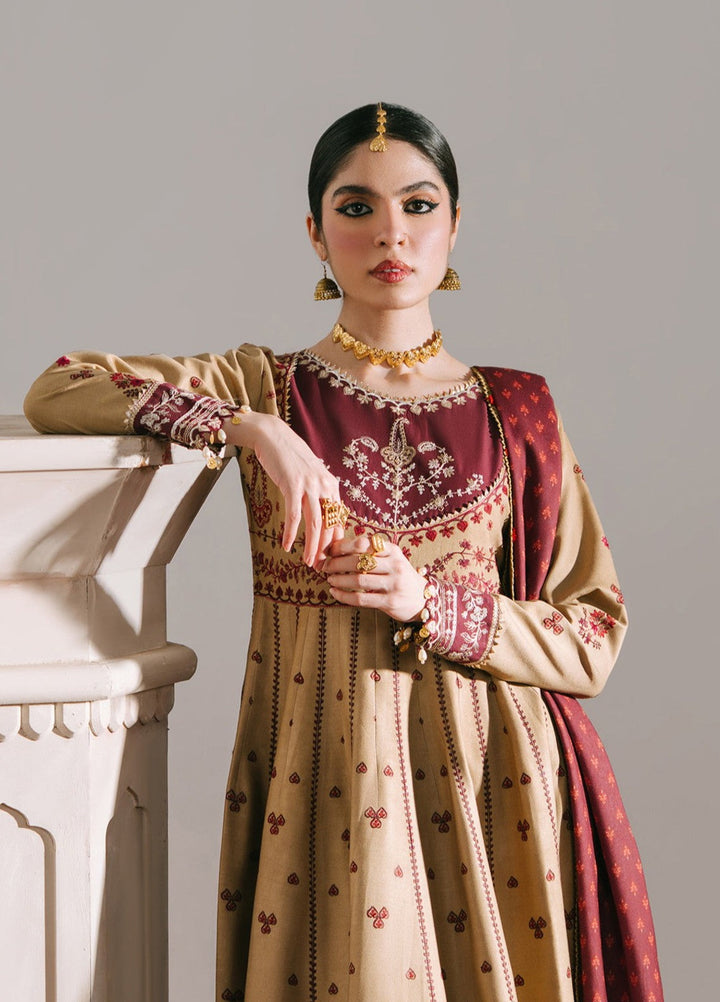 Jeevan by Fiona Embroidered Suits Unstitched 3 Piece FA25JK Nudeh - Winter Collection