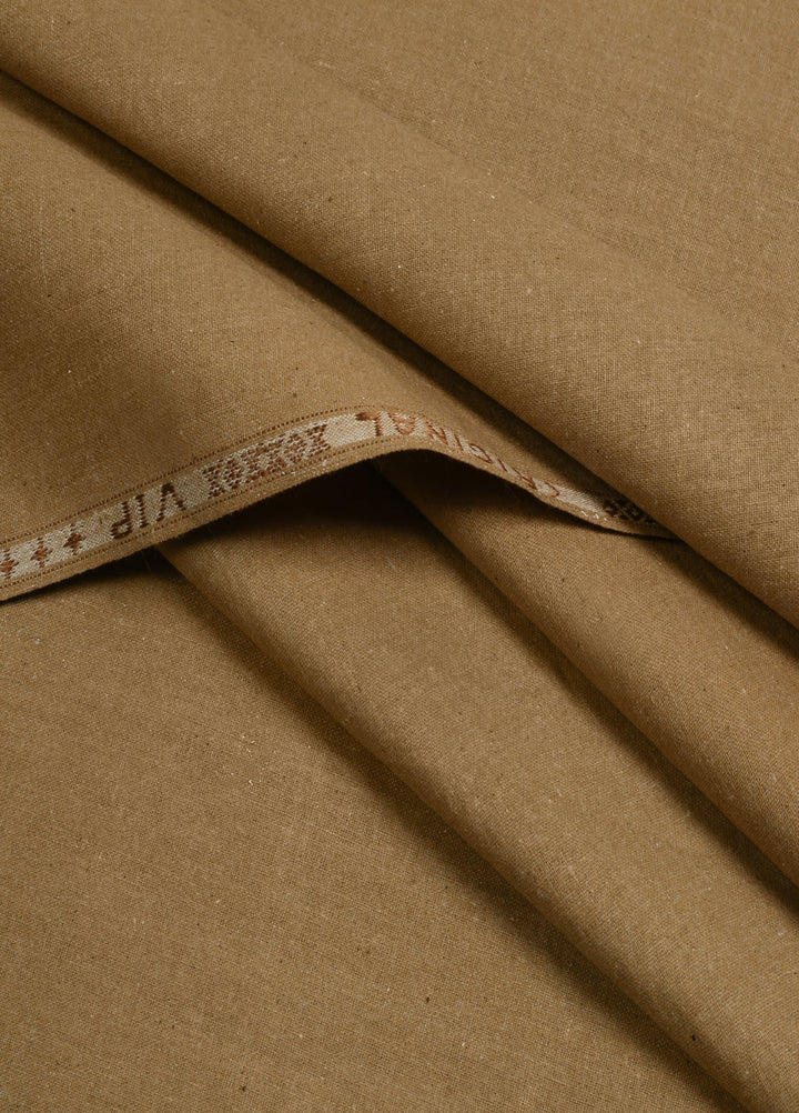 Men Unstitch Embroidered Khaddar Cutwork Neckline-Wheat-Orange-GTS-KB-010