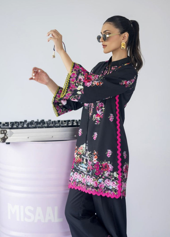 Misaal by Ayesha Somaya Charmed Women Pret Lawn Silk Suits 2 Piece Midnight Muse - Casual Collection