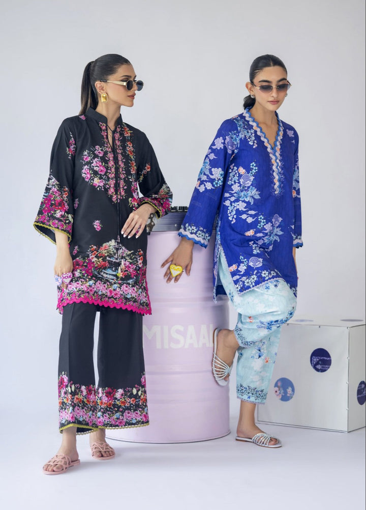 Misaal by Ayesha Somaya Charmed Women Pret Lawn Silk Suits 2 Piece Midnight Muse - Casual Collection