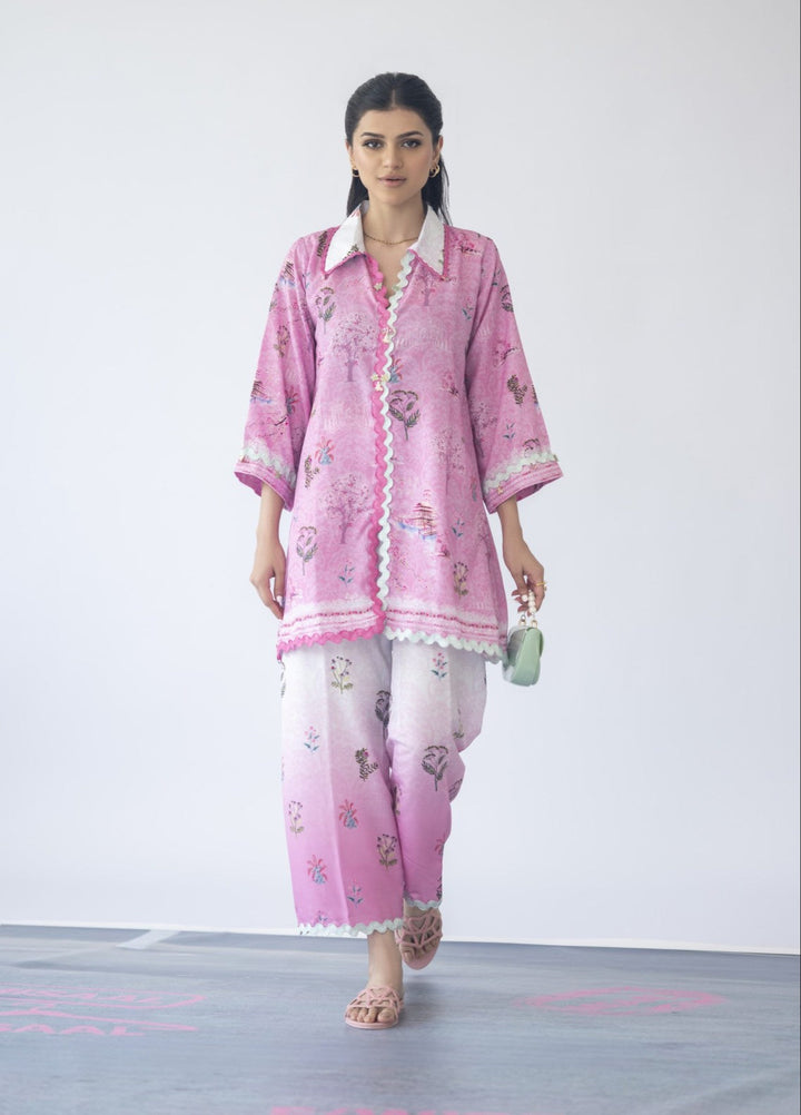 Misaal by Ayesha Somaya Charmed Women Pret Lawn Silk Suits 2 Piece Rose Reverie - Casual Collection