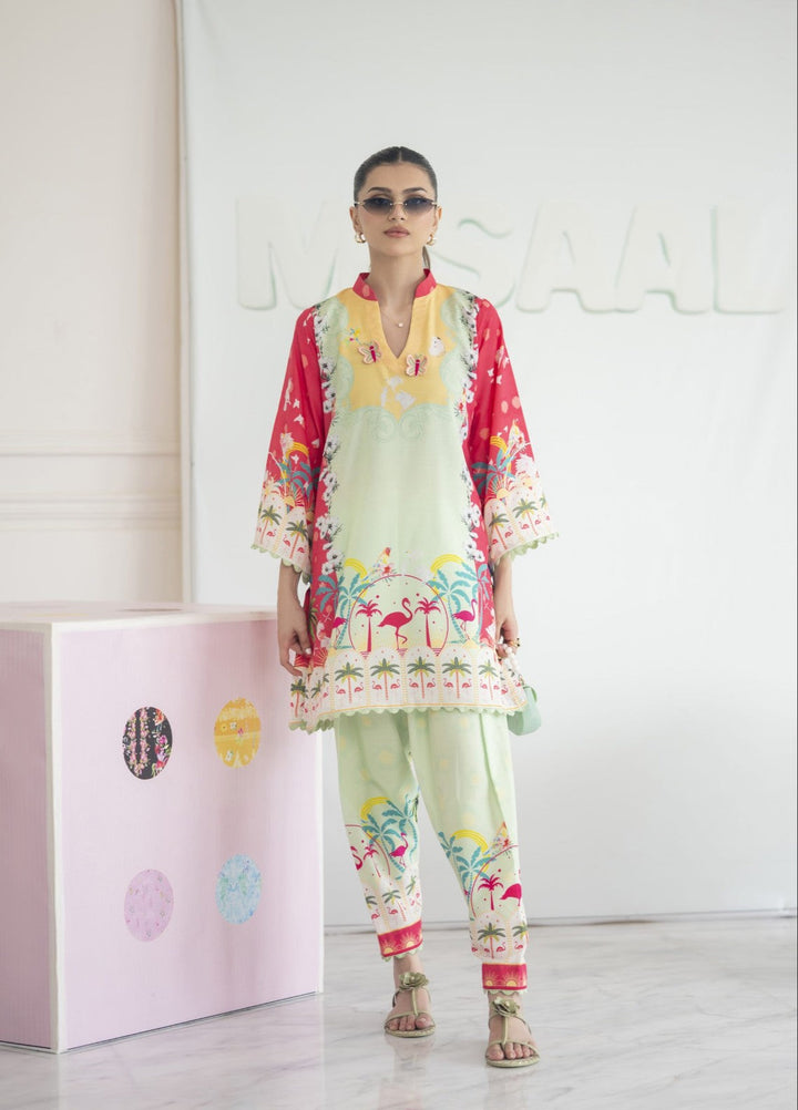 Misaal by Ayesha Somaya Charmed Women Pret Lawn Silk Suits 2 Piece The Swan - Casual Collection