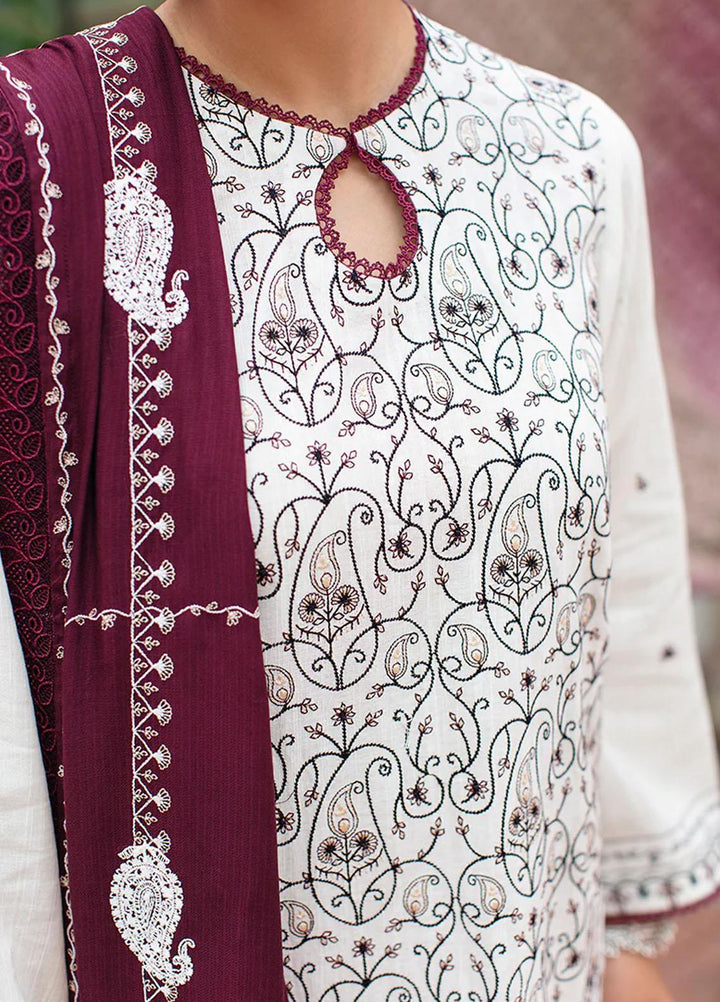 Cross Stitch Embroidered Khaddar Suits Unstitched 3 Piece CS22W 02 Checkered Speck - Winter Collection