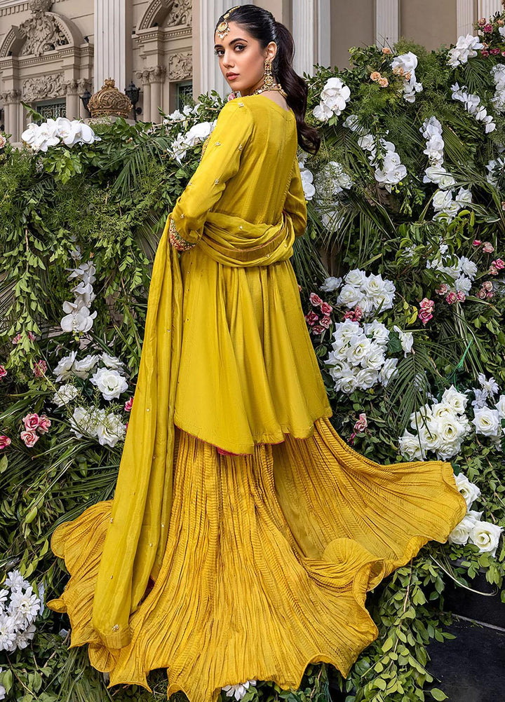 Azure Pret Embroidered Cotton Silk 3 Piece Dress Amber Glow AGVG02