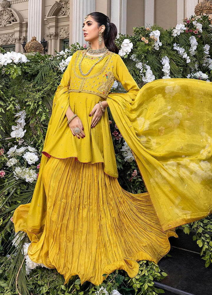 Azure Pret Embroidered Cotton Silk 3 Piece Dress Amber Glow AGVG02