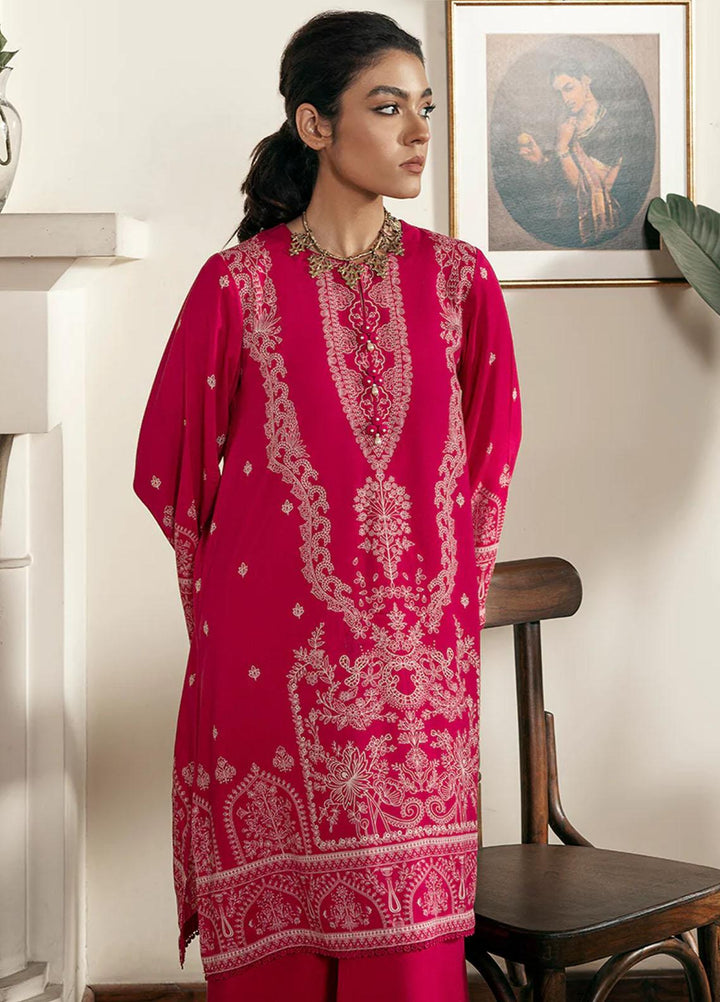 Cross Stitch Embroidered Linen Suits Unstitched 2 Piece CS22W 09 Bay Breeze - Winter Collection