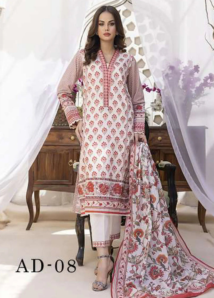 Sasha by Al Dawood Textiles Printed Lawn Suits Unstitched 3 Piece ADT24S AD-01 - Summer Collection