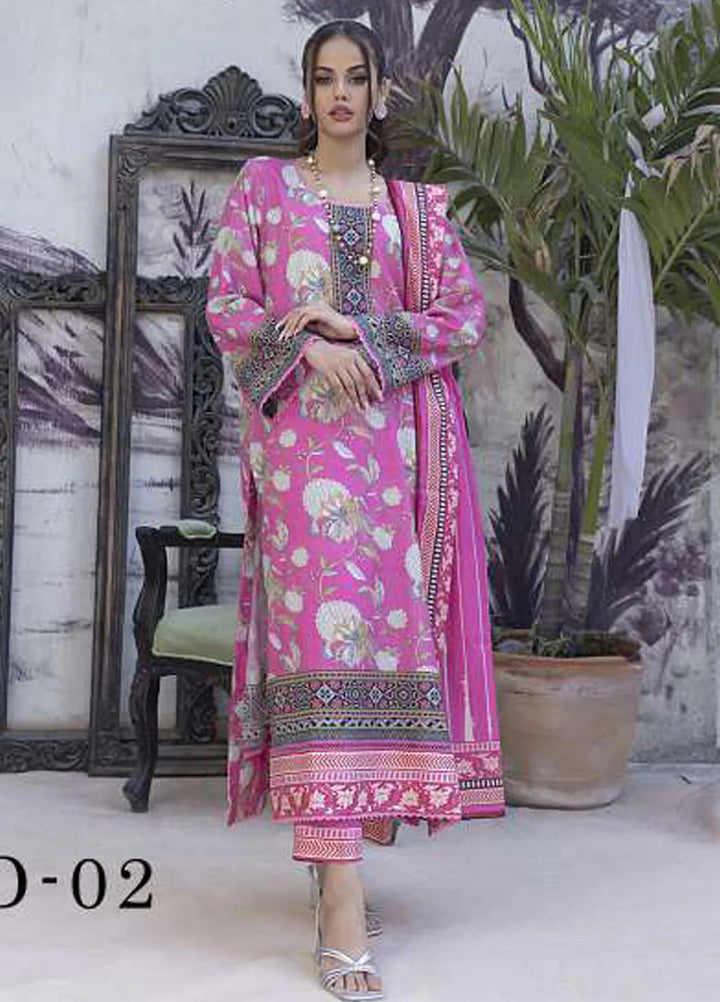Sasha by Al Dawood Textiles Printed Lawn Suits Unstitched 3 Piece ADT24S AD-06 - Summer Collection