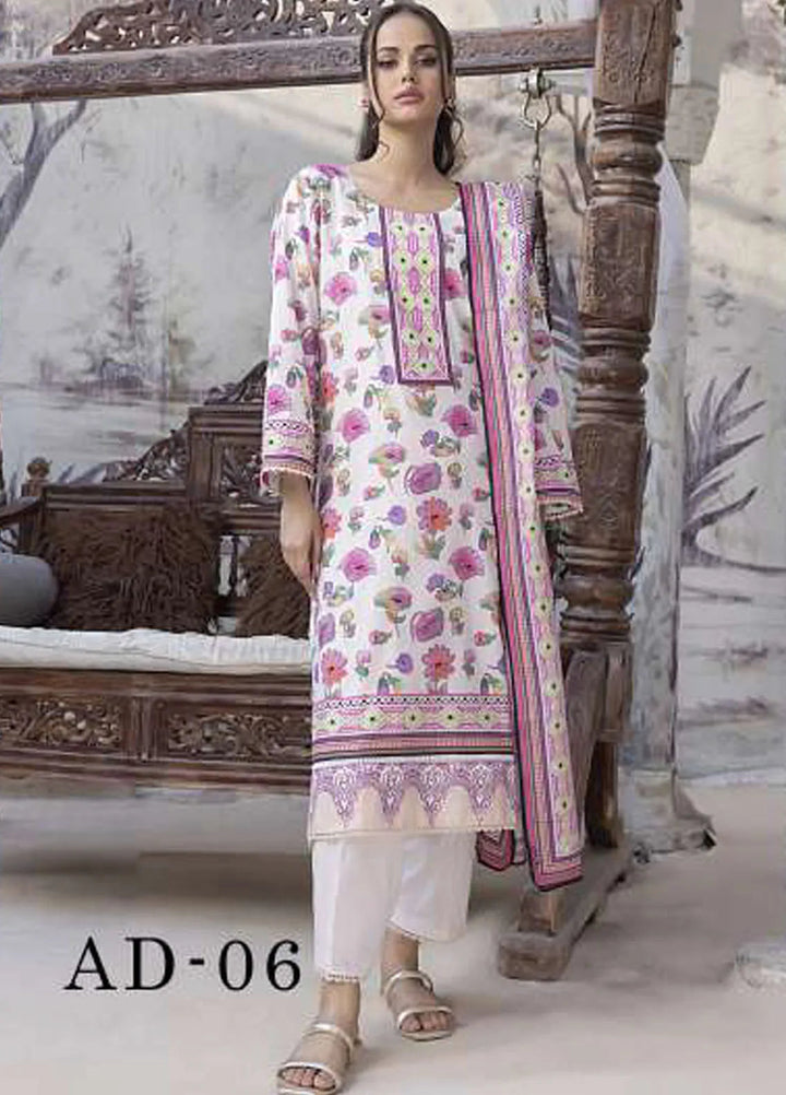 Sasha by Al Dawood Textiles Printed Lawn Suits Unstitched 3 Piece ADT24S AD-09 - Summer Collection