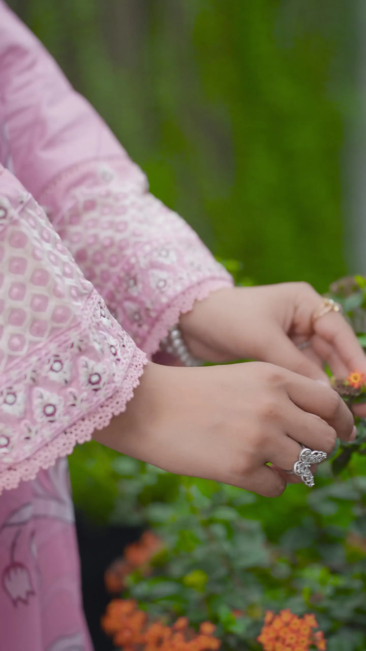 Solid Story by Panache Pret Solids Lawn 3 Piece Rosewood