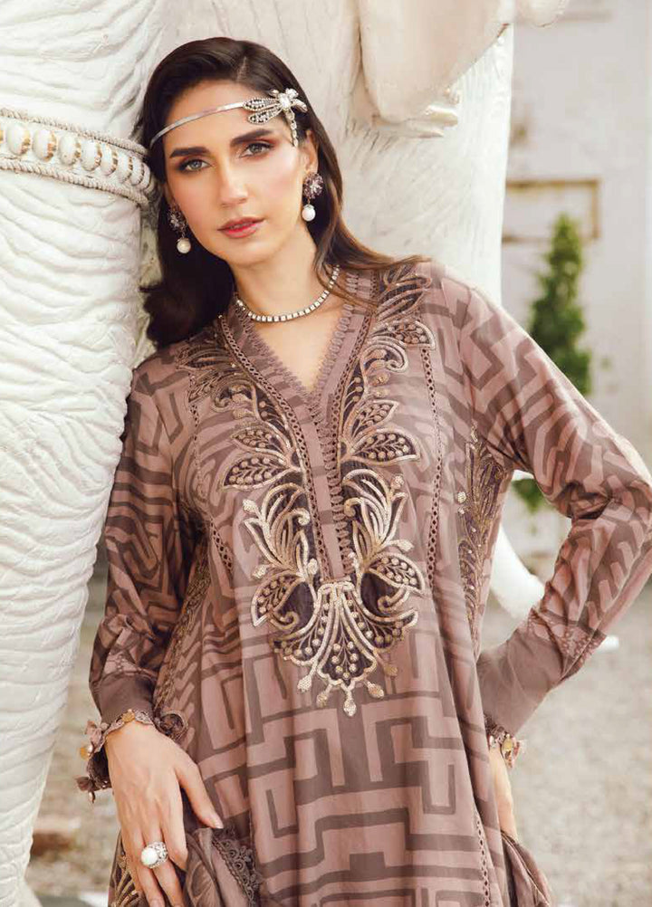 M Prints by Maria B Embroidered  Suits Unstitched 3 Piece MB25FE D-3B - Winter Collection