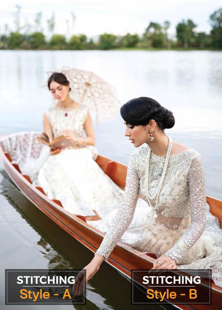 Serendipity by Mushq Embroidered Net Suits Unstitched 4 Piece MQ22S TDL22-04 Ember - Luxury Wedding Collection