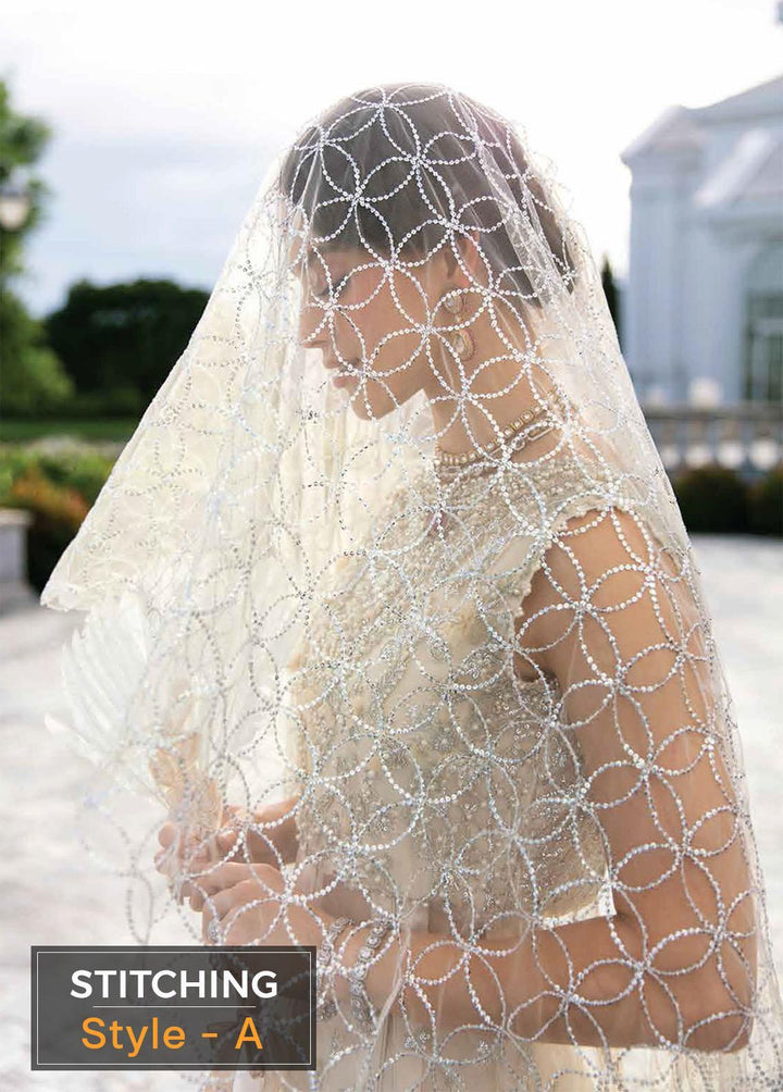 Serendipity by Mushq Embroidered Net Suits Unstitched 4 Piece MQ22S TDL22-04 Ember - Luxury Wedding Collection