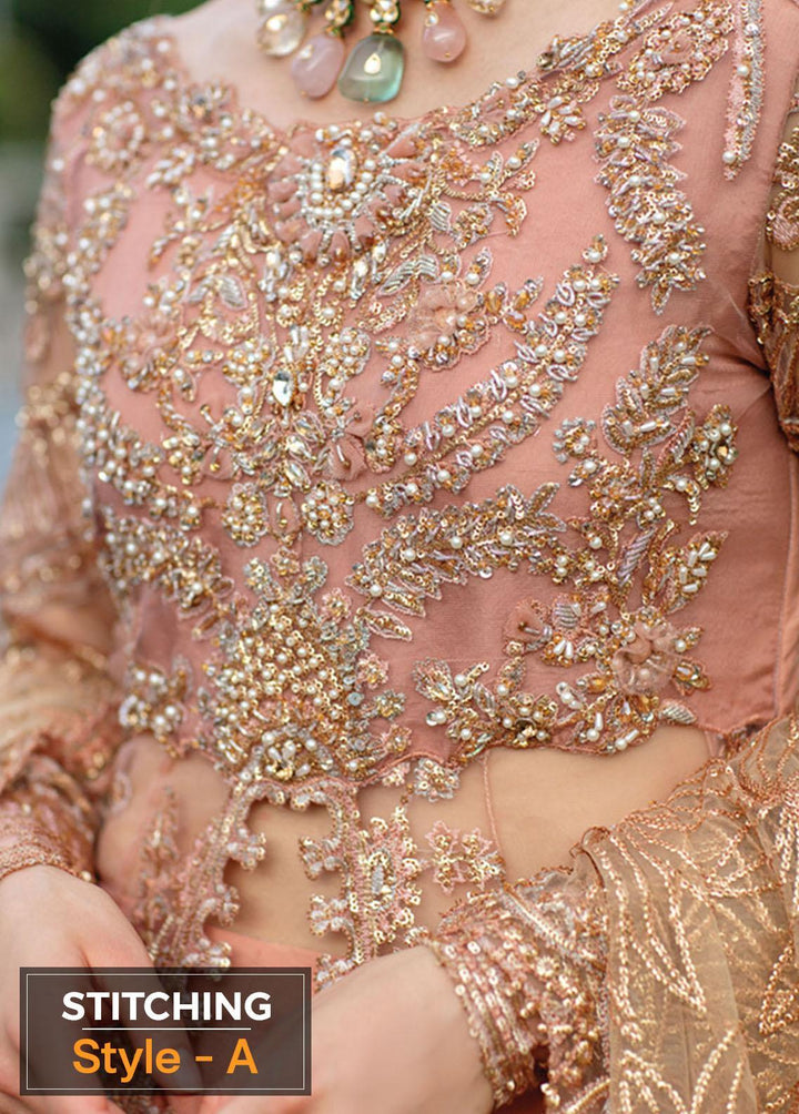 Serendipity by Mushq Embroidered Net Suits Unstitched 4 Piece MQ22S TDL22-05 Nicole - Luxury Wedding Collection