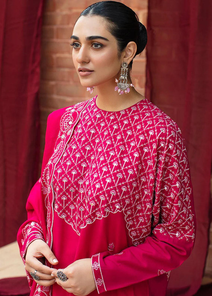 Cross Stitch Embroidered Linen Suits Unstitched 3 Piece CS22W 05 Radiant Haze - Winter Collection