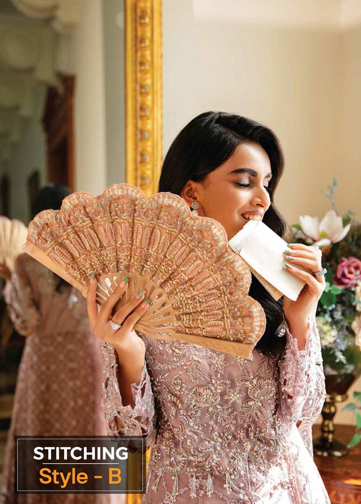 Serendipity by Mushq Embroidered Net Suits Unstitched 4 Piece MQ22S TDL22-06 Elle - Luxury Wedding Collection