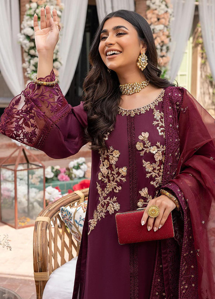 Azure Pret Embroidered Silk 3 Piece Dress Petunia PT298