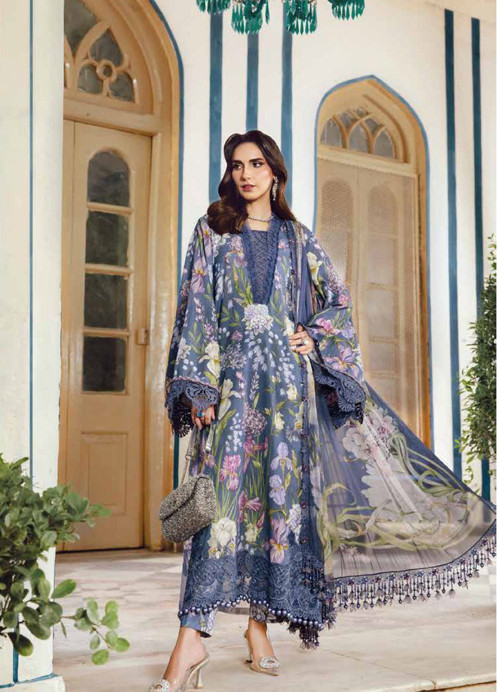 M Prints by Maria B Embroidered  Suits Unstitched 3 Piece MB25FE D-8B - Winter Collection