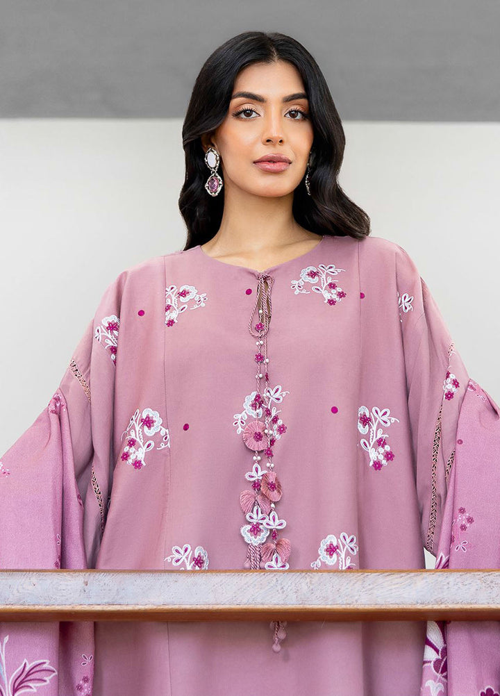 Cross Stitch Embroidered Cotton Satin Suits Unstitched 3 Piece CS25SU Antique Blush - Winter Collection