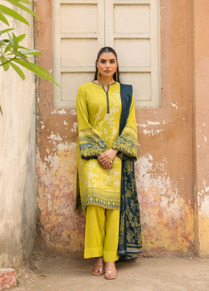 Sahar Printed Jacquard Suits Unstitched 3 Piece AW2-25-11 Rosemary Night - Winter Collection