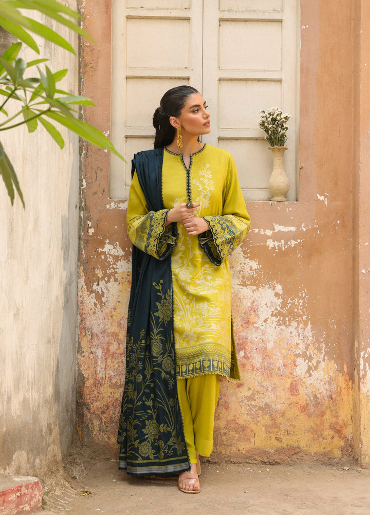 Sahar Printed Jacquard Suits Unstitched 3 Piece AW2-25-11 Rosemary Night - Winter Collection