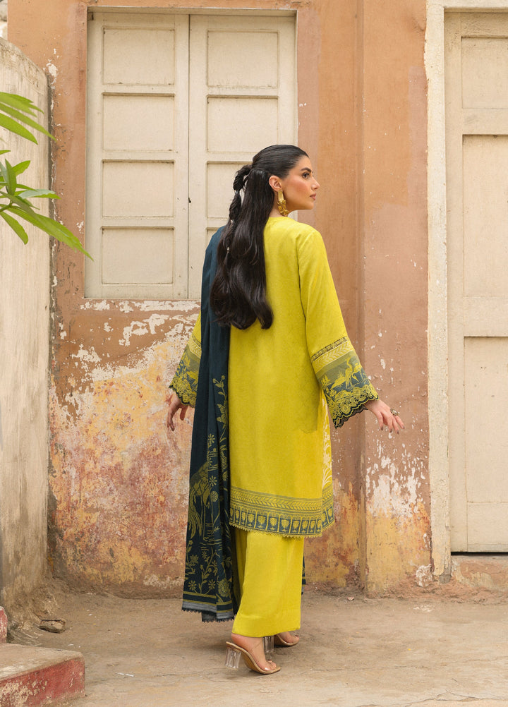 Sahar Printed Jacquard Suits Unstitched 3 Piece AW2-25-11 Rosemary Night - Winter Collection