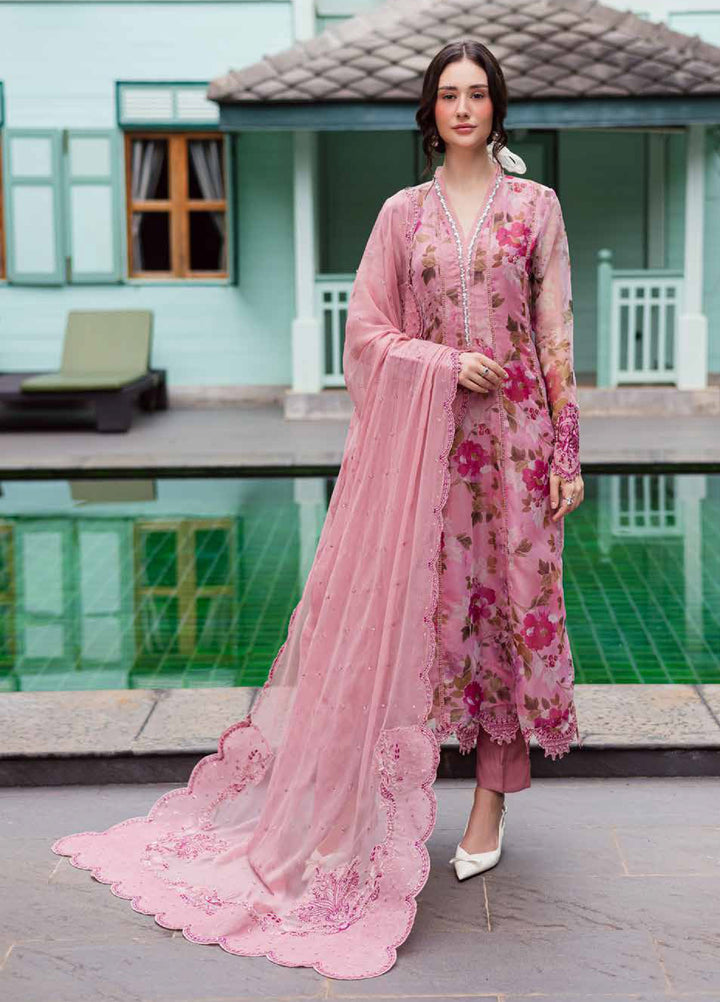 Ballerina by Nureh Unstitched Embroidered and Embellished  Chiffon 4 peice NU25BF NU2-182 - Formals Collection