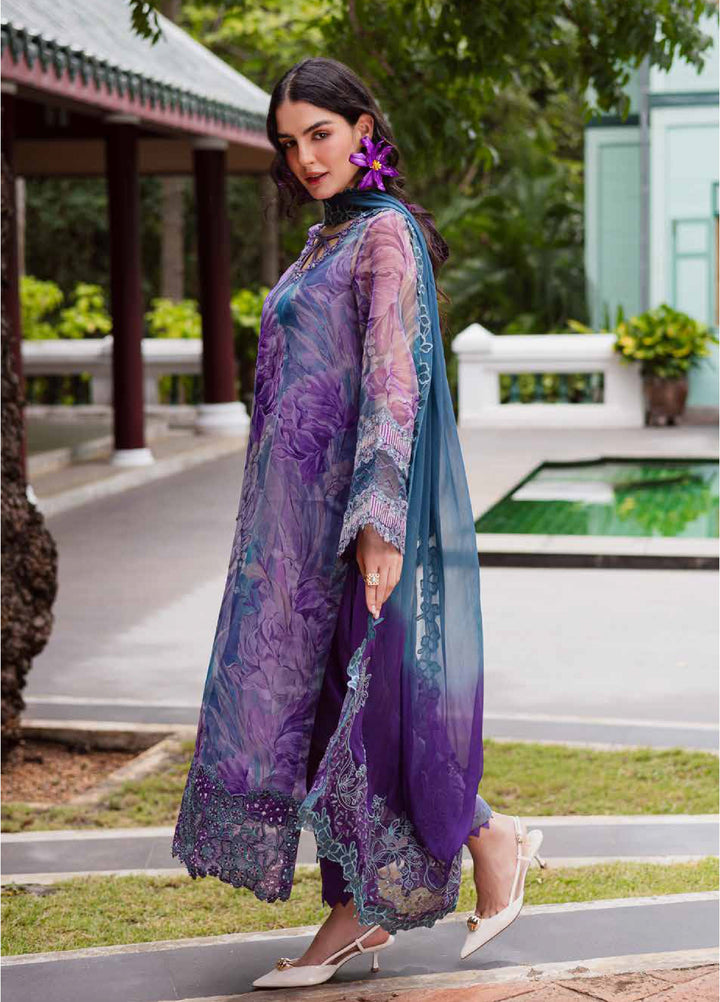 Ballerina by Nureh Unstitched Embroidered and Embellished  Chiffon 4 peice NU25BF NU2-185 - Formals Collection