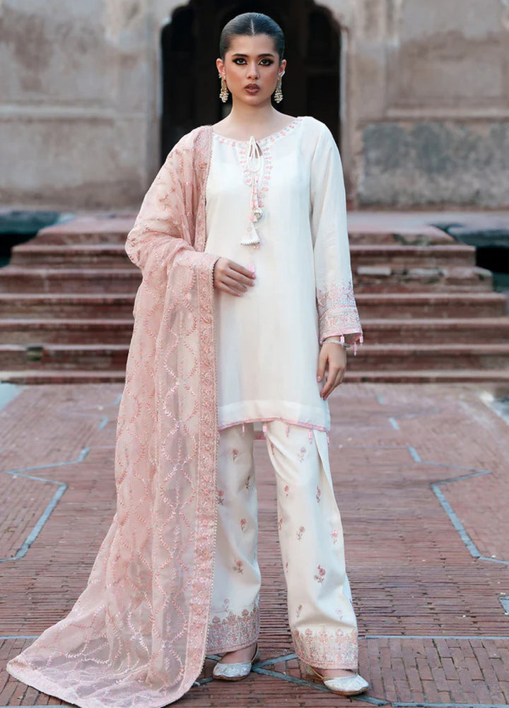 Zaria by Meeral Pret Embroidered Raw Silk 3 Piece Chently - Festive Collection