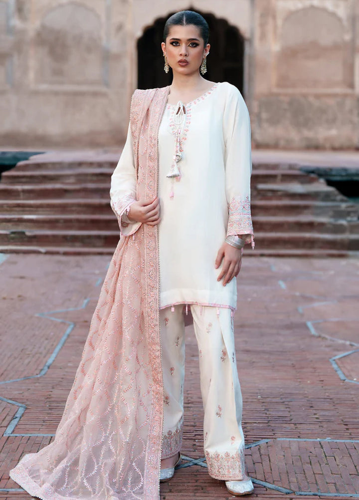 Zaria by Meeral Pret Embroidered Raw Silk 3 Piece Chently - Festive Collection
