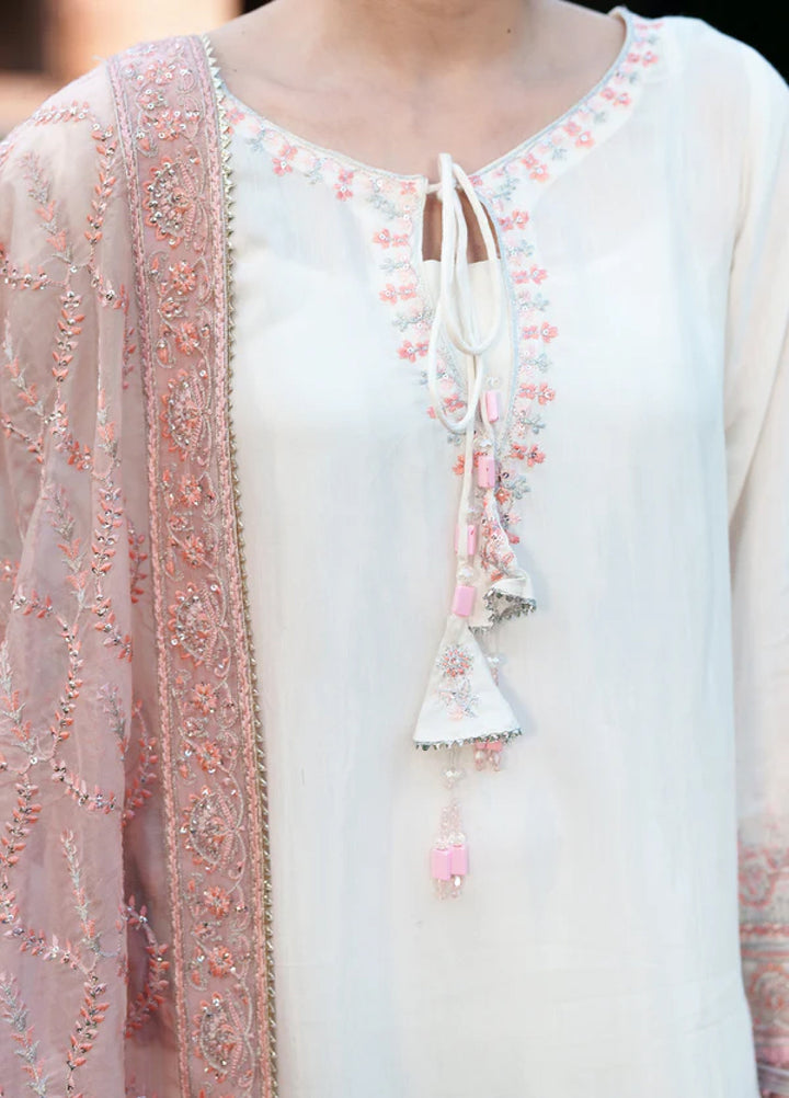 Zaria by Meeral Pret Embroidered Raw Silk 3 Piece Chently - Festive Collection